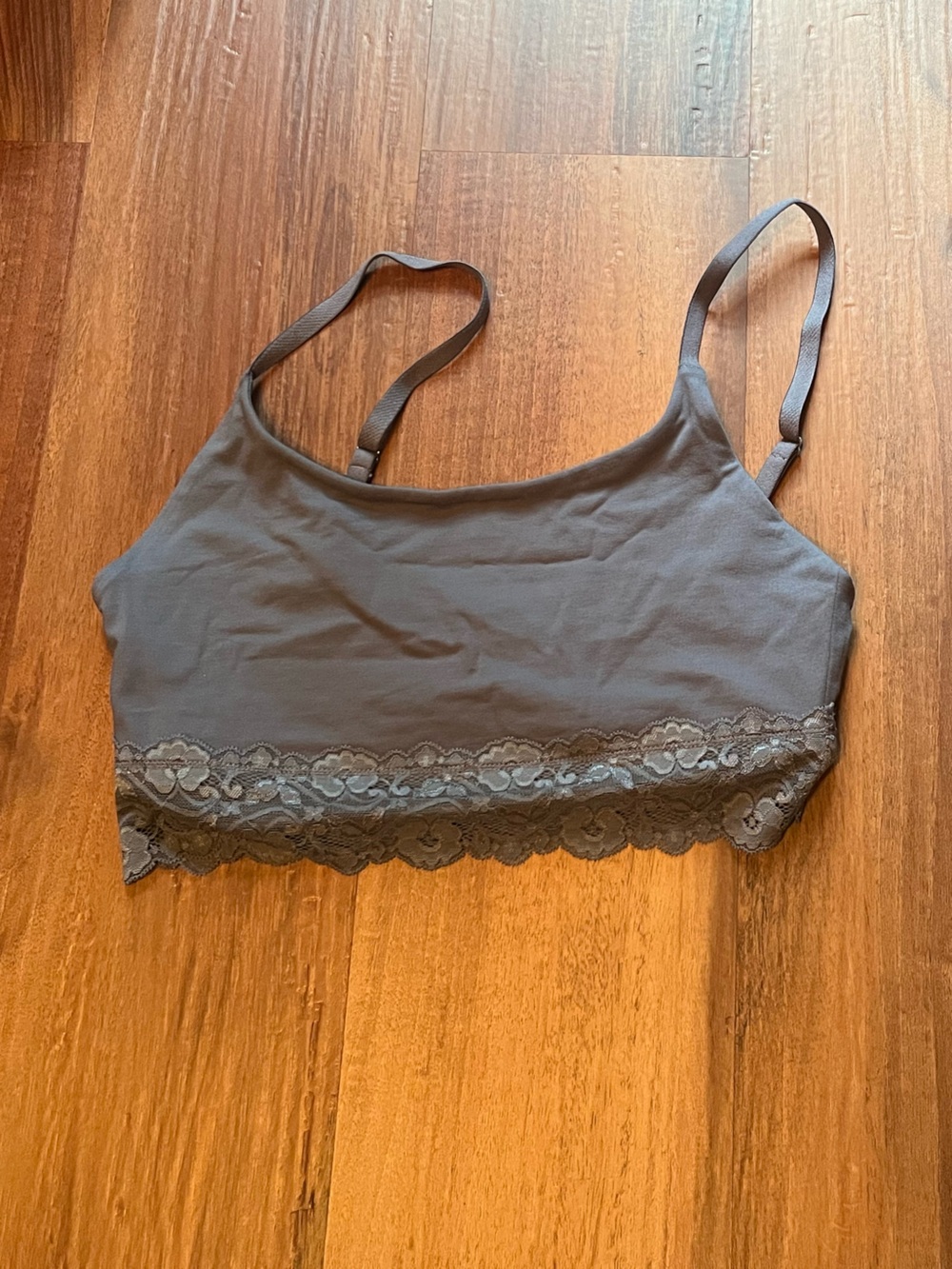 Pact Women's Light Steel Blue Lace Modern Scoop Bralette